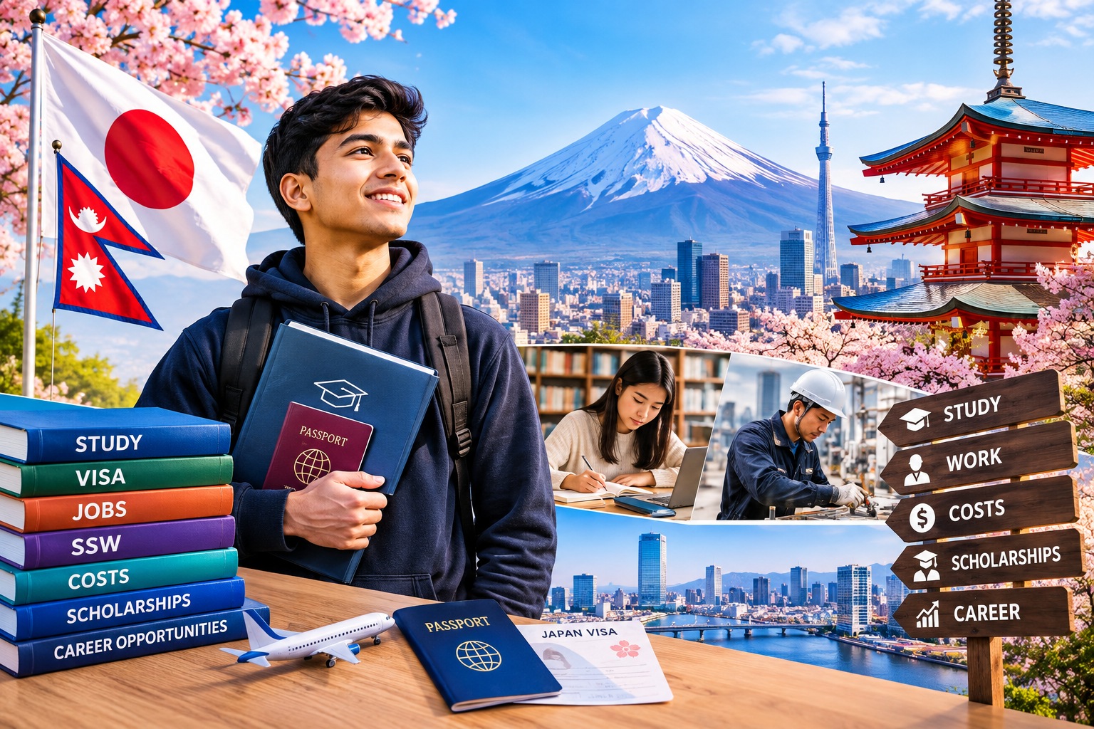 Study and Work in Japan from Nepal – Nepali students and workers exploring education, jobs, visas and career opportunities in Japan